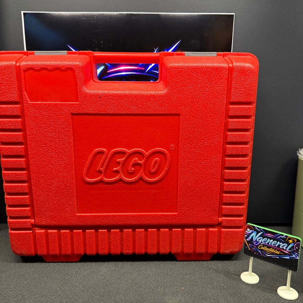 Vintage 1985 LEGO Red Hard Plastic Carrying Case Storage Box Dual Latch USA Made